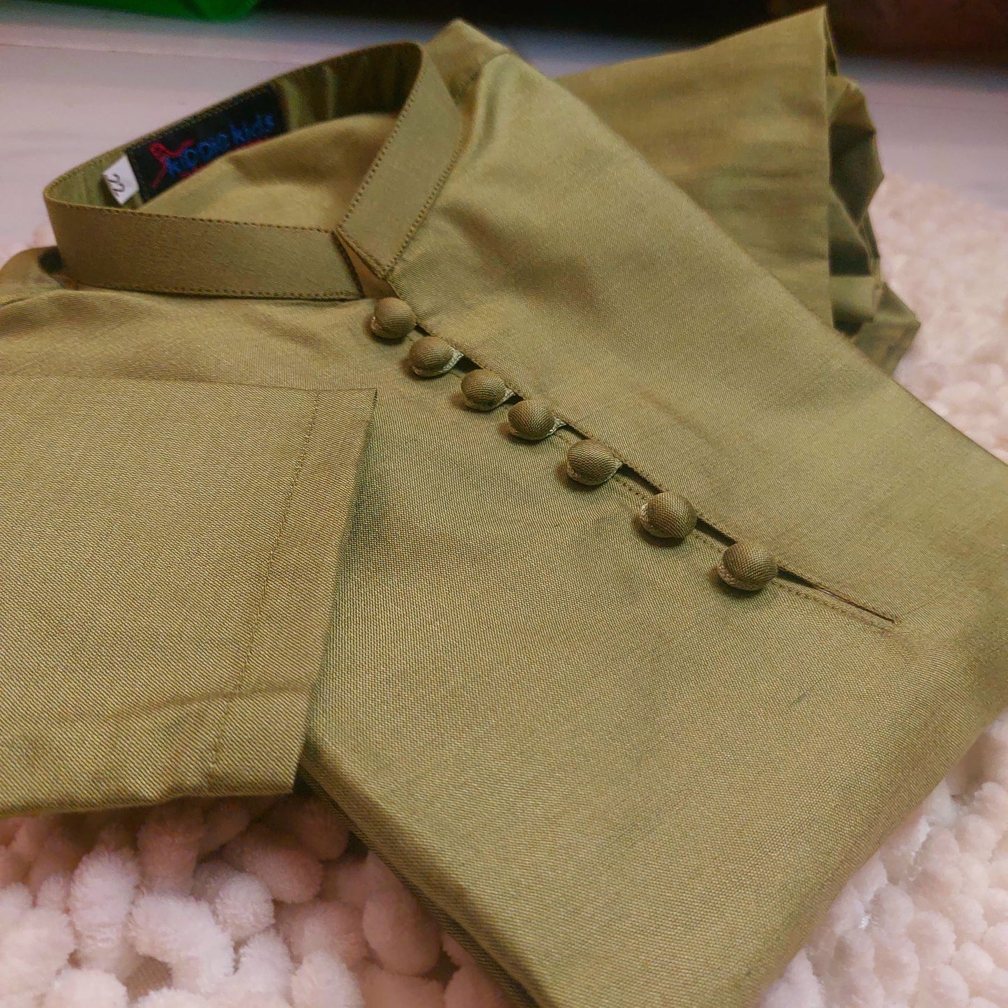 Olive Loops Kurta With Trouser