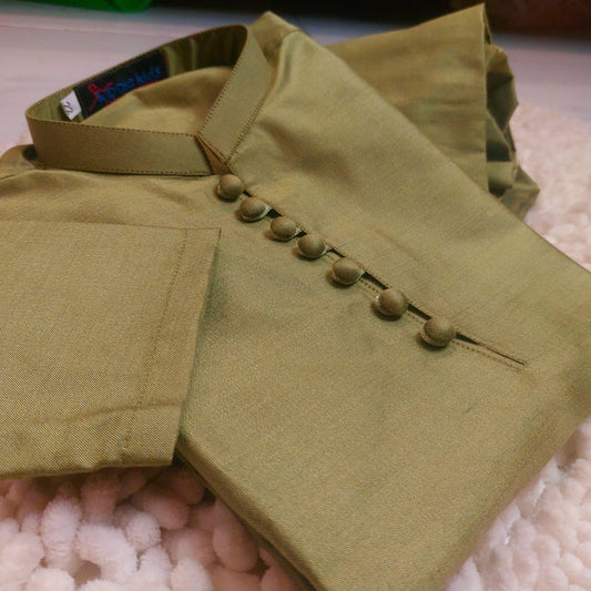 Olive Loops Kurta With Trouser