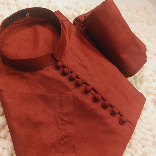 Red Loops Kurta with Trouser