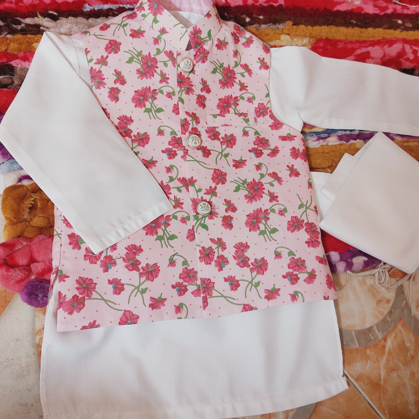 Pinky Blossom Waistcoat