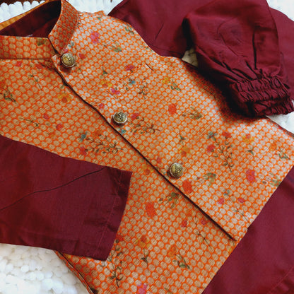 Poppy Garden Waistcoat with Kurta Trouser