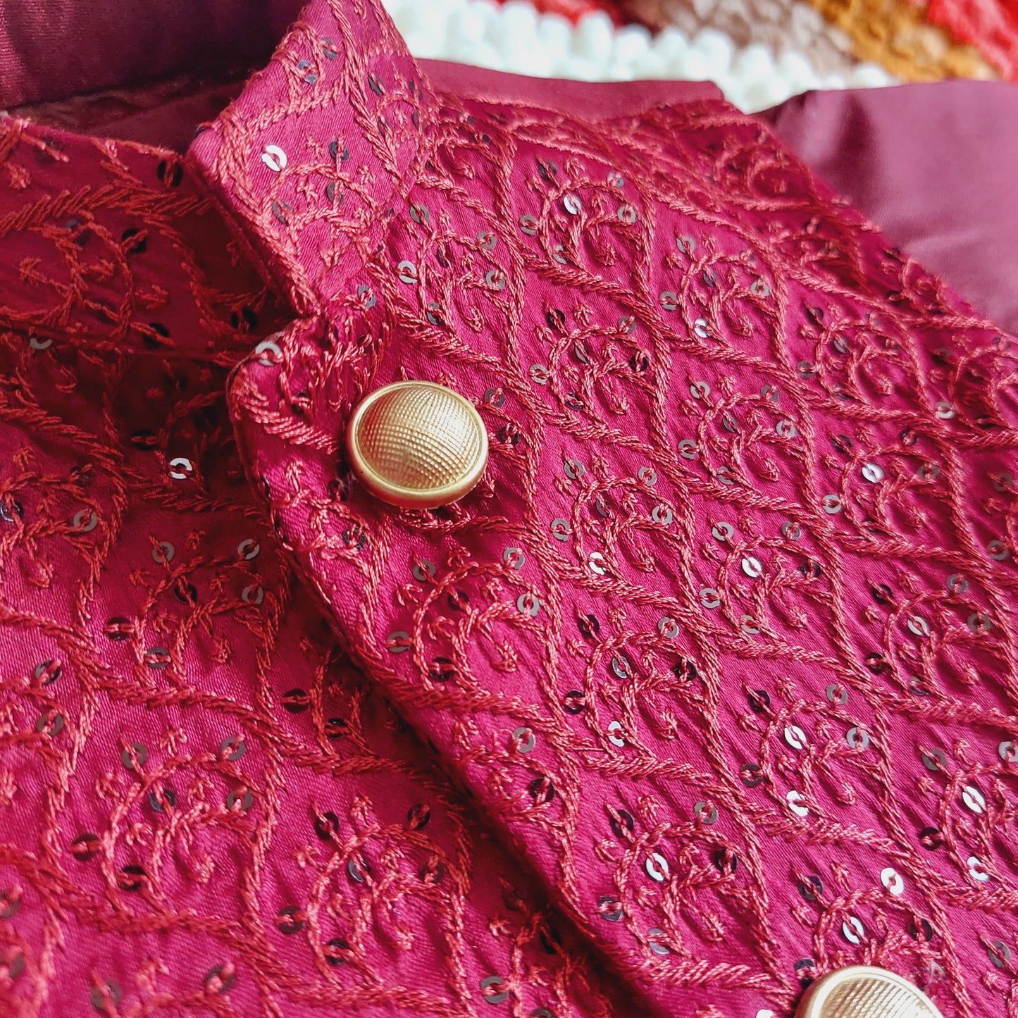 Sequence Embroidered Waistcoat with Kurta Trouser