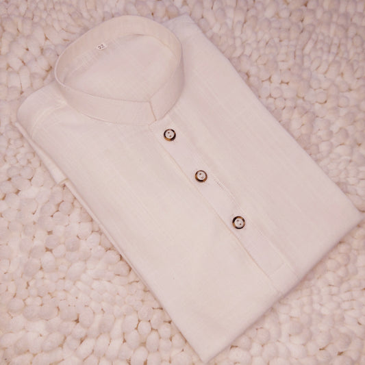 Pearl white Cotton Kurta