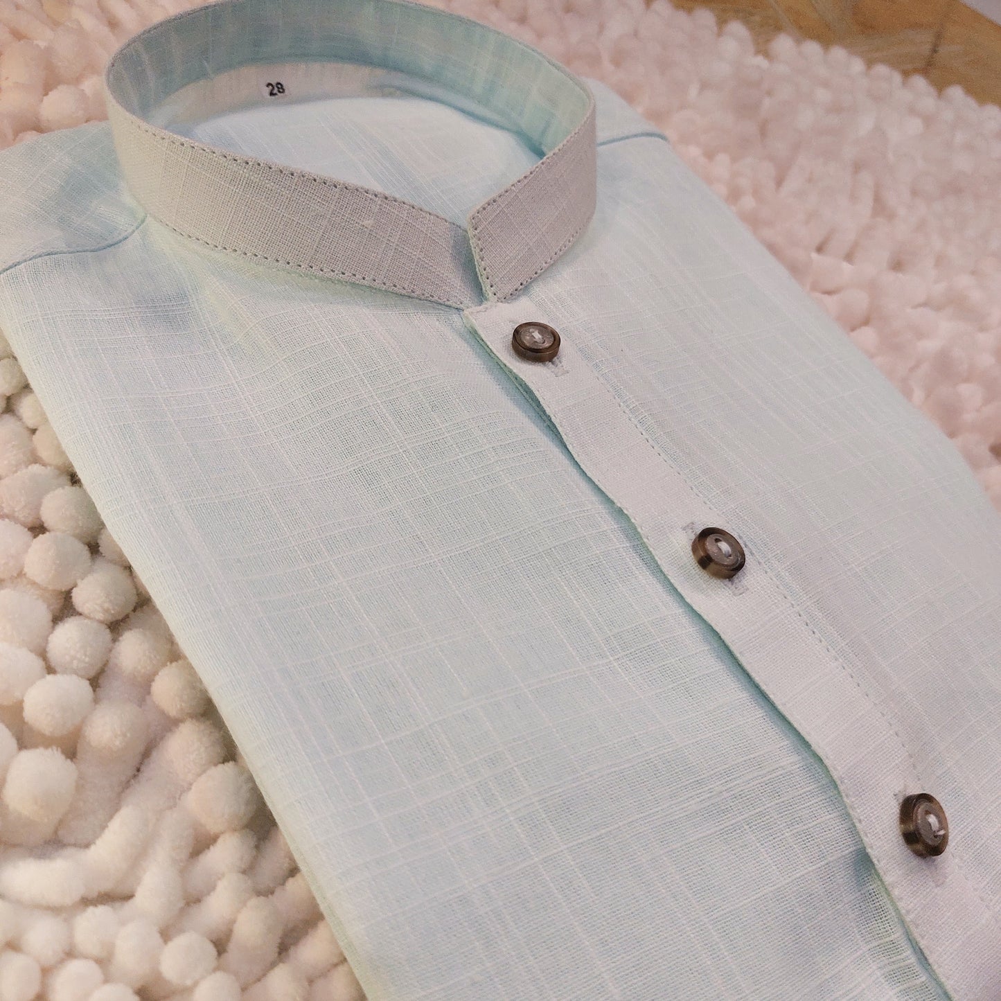 Ice Blue Cotton Kurta