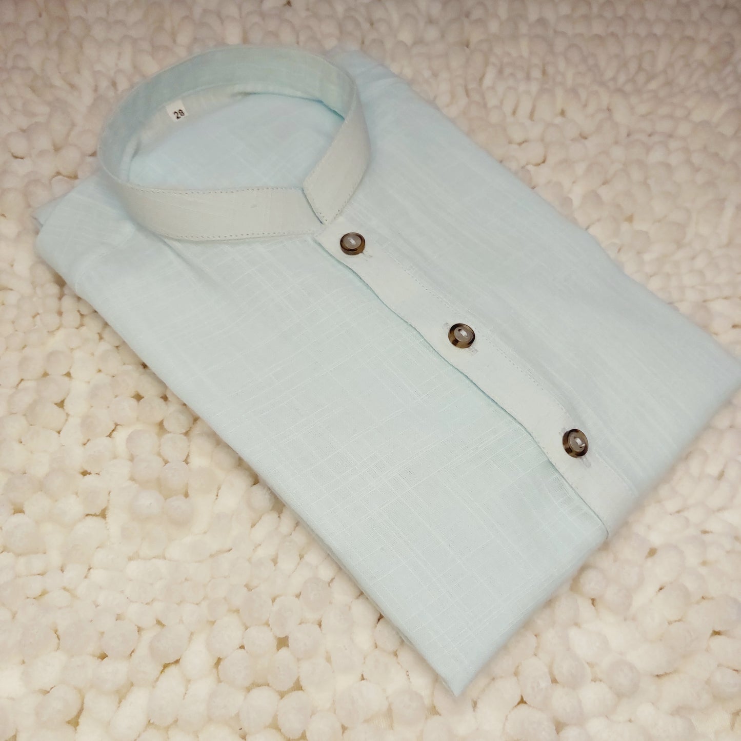 Ice Blue Cotton Kurta