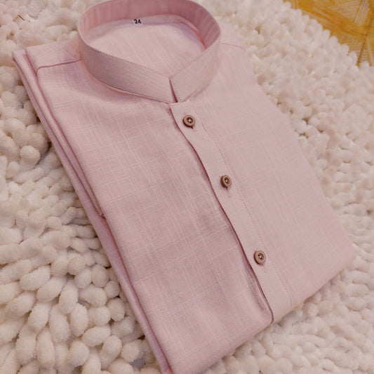 Baby Pink Cotton Kurta