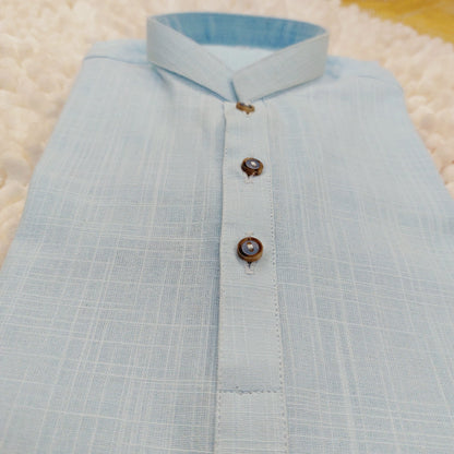 Sky Blue Cotton Kurta