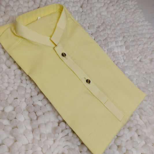 Self Printed Lemon Kurta