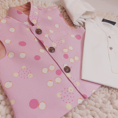 Baby Pink Waistcoat with Kurta Trouser