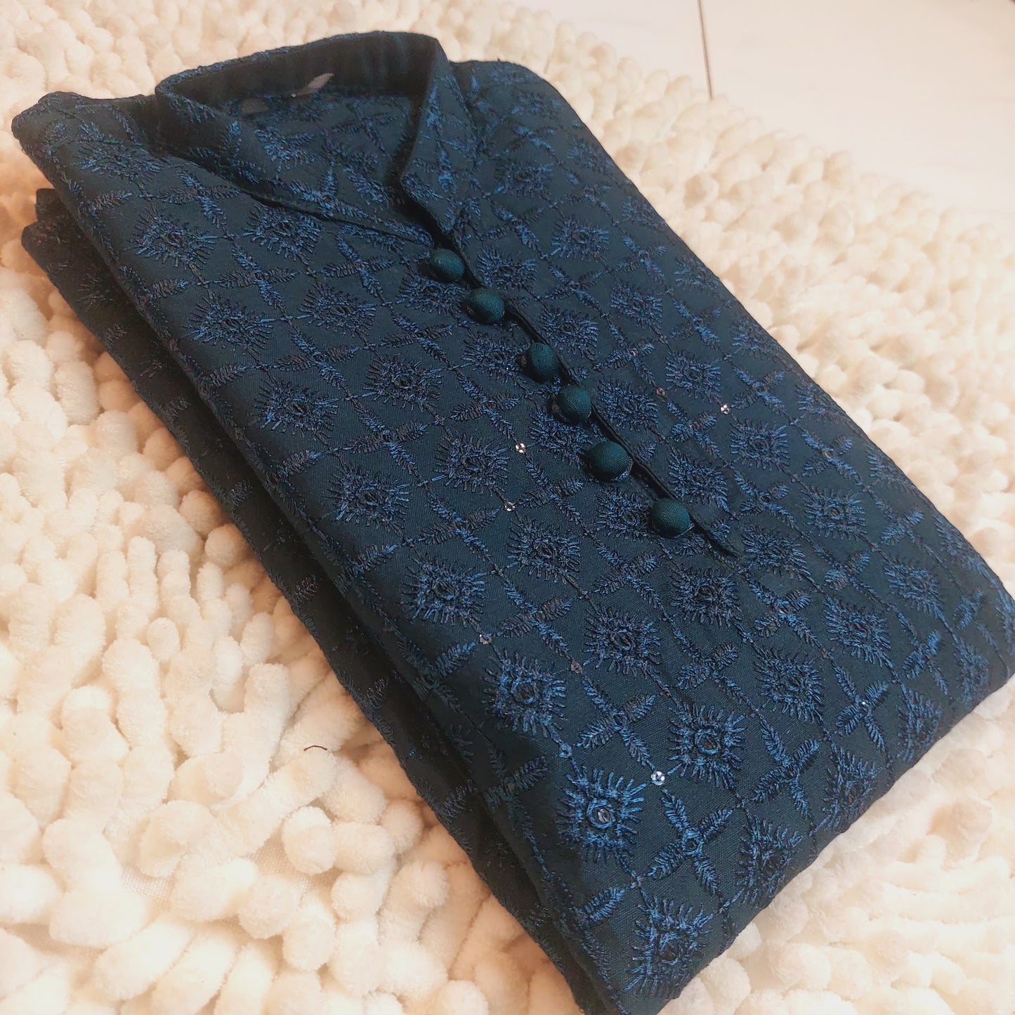 Zinc Chicken Sequence Embroidered Formal Kurta 2103