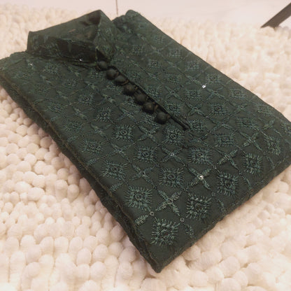 Emerald Chicken Sequence Embroidered Formal Kurta 2104