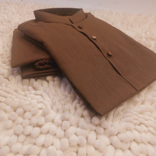 Ash Brown Kurta and Trouser