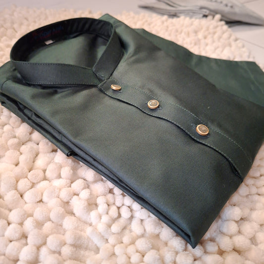 Dark Green Kurta Trouser