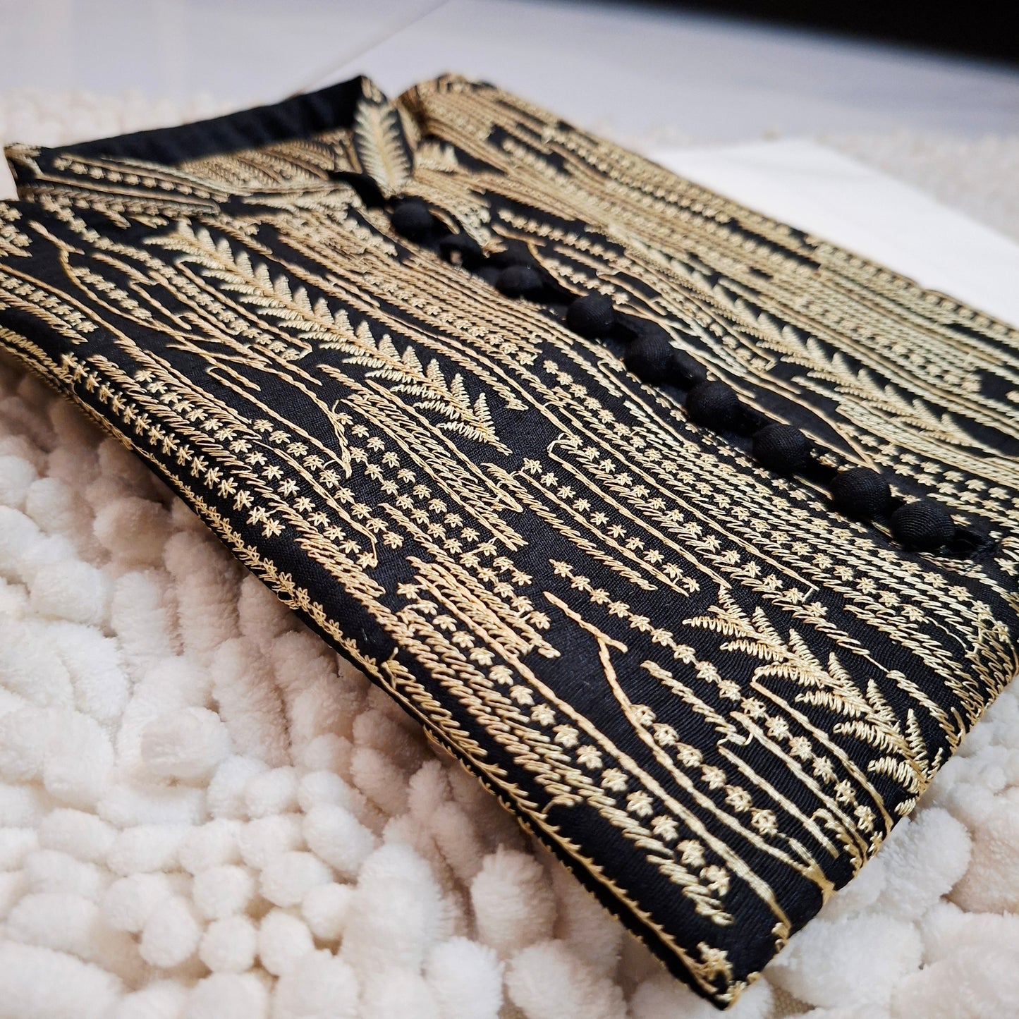 Black Embroidered Kurta with Trouser