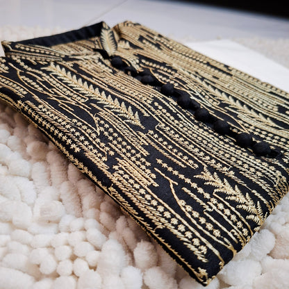 Black Embroidered Kurta with Trouser