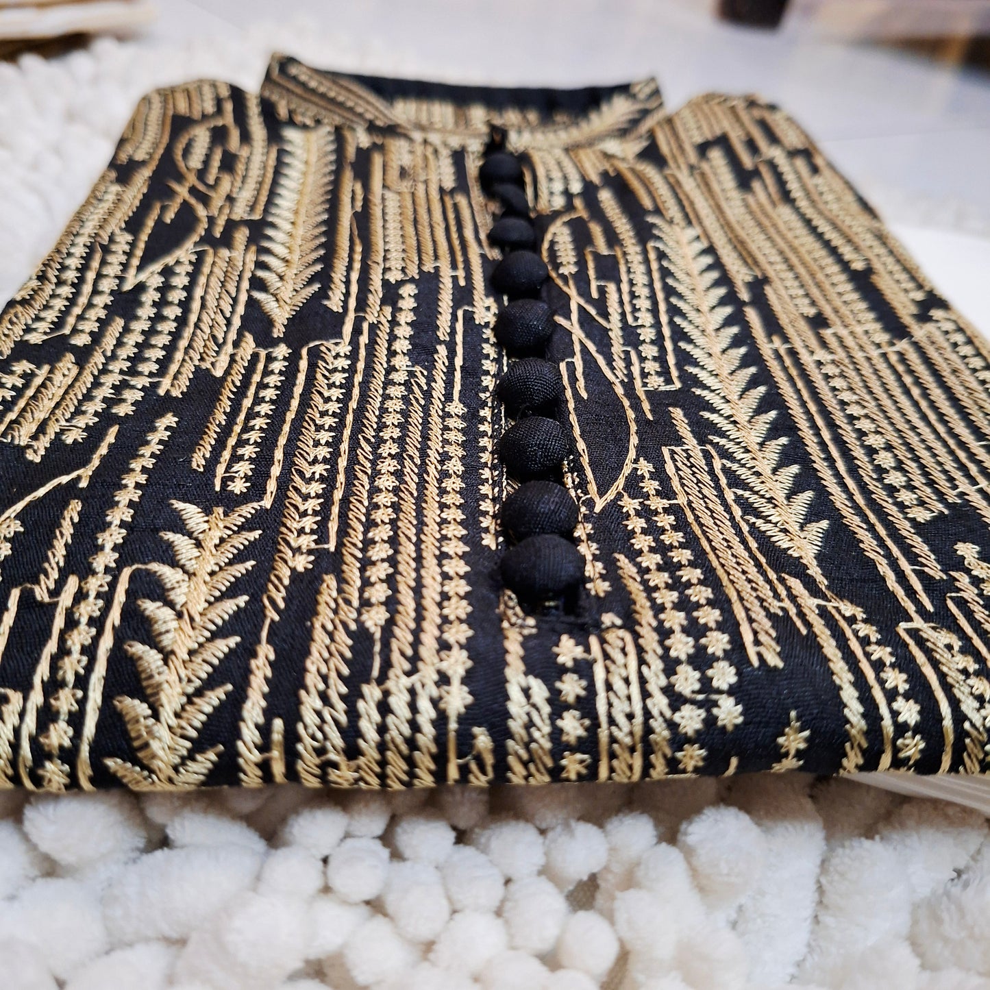 Black Embroidered Kurta with Trouser