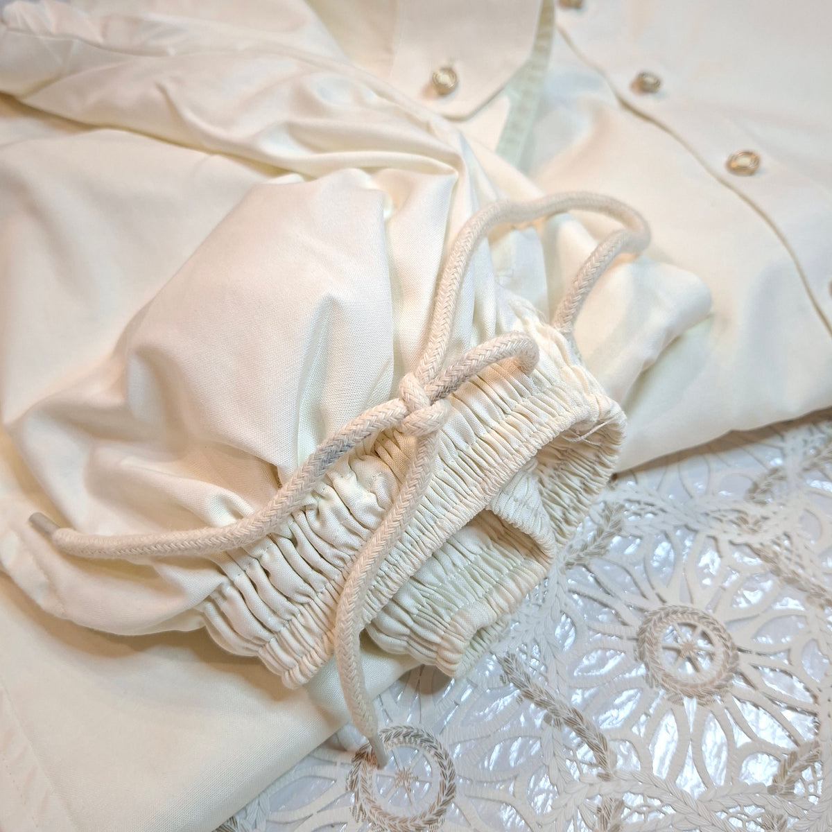 OFFWHITE MEN KURTA TROUSER SET WITH WAISTCOAT