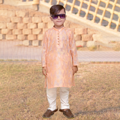 Peach Kurta with Trouser