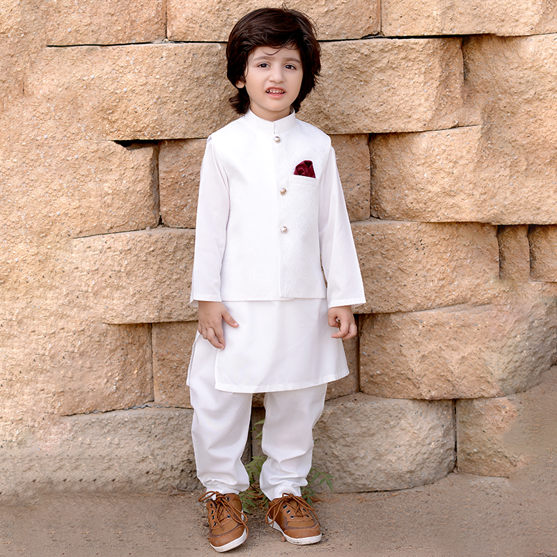 Pearl: self styled waistcoat with Kurta and Trouser