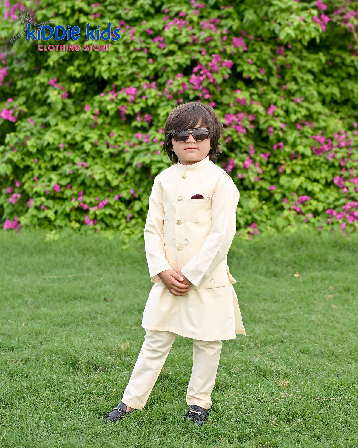 Cream Embroidered Waistcoat with Kurta Trouser
