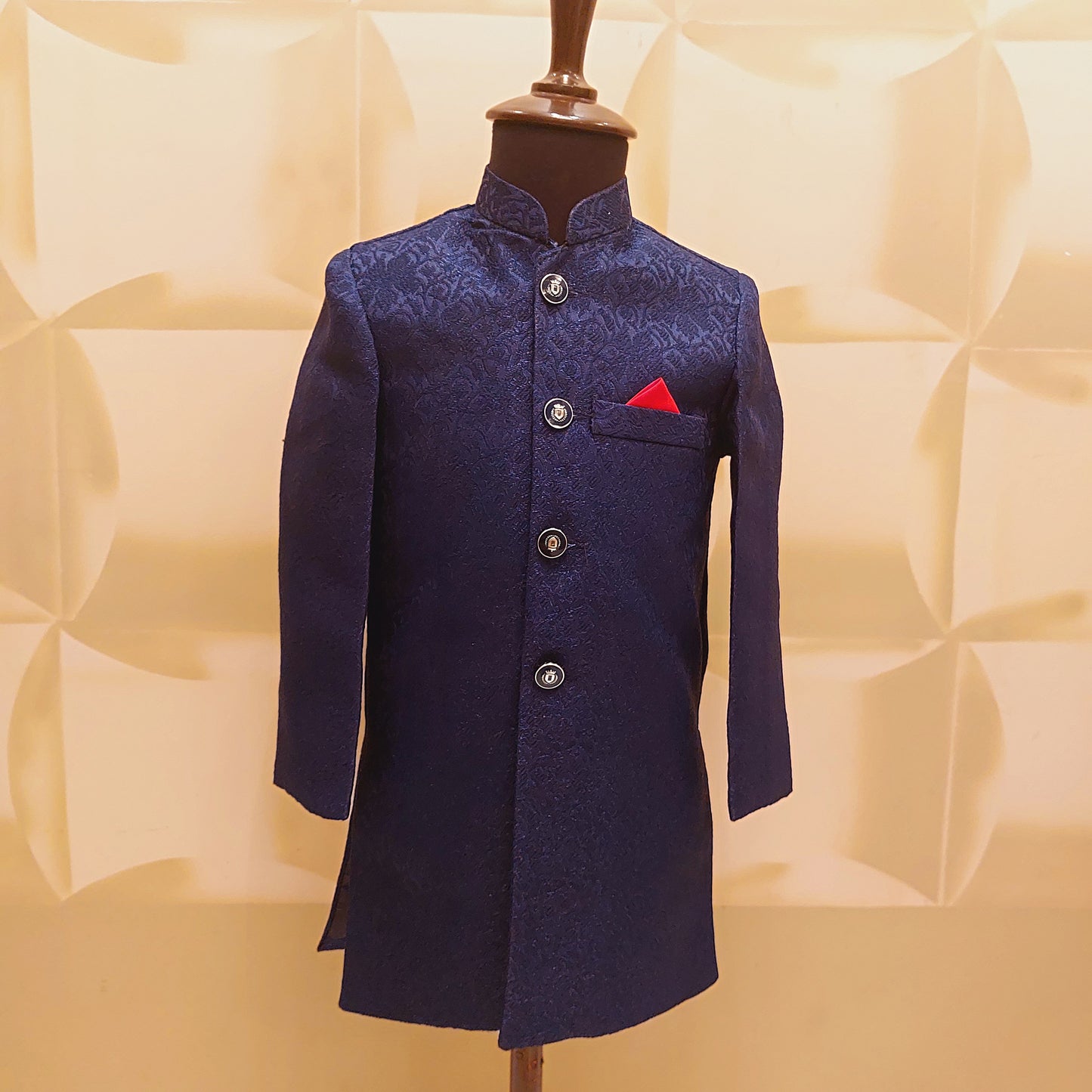 Blue Jamawar Sherwani