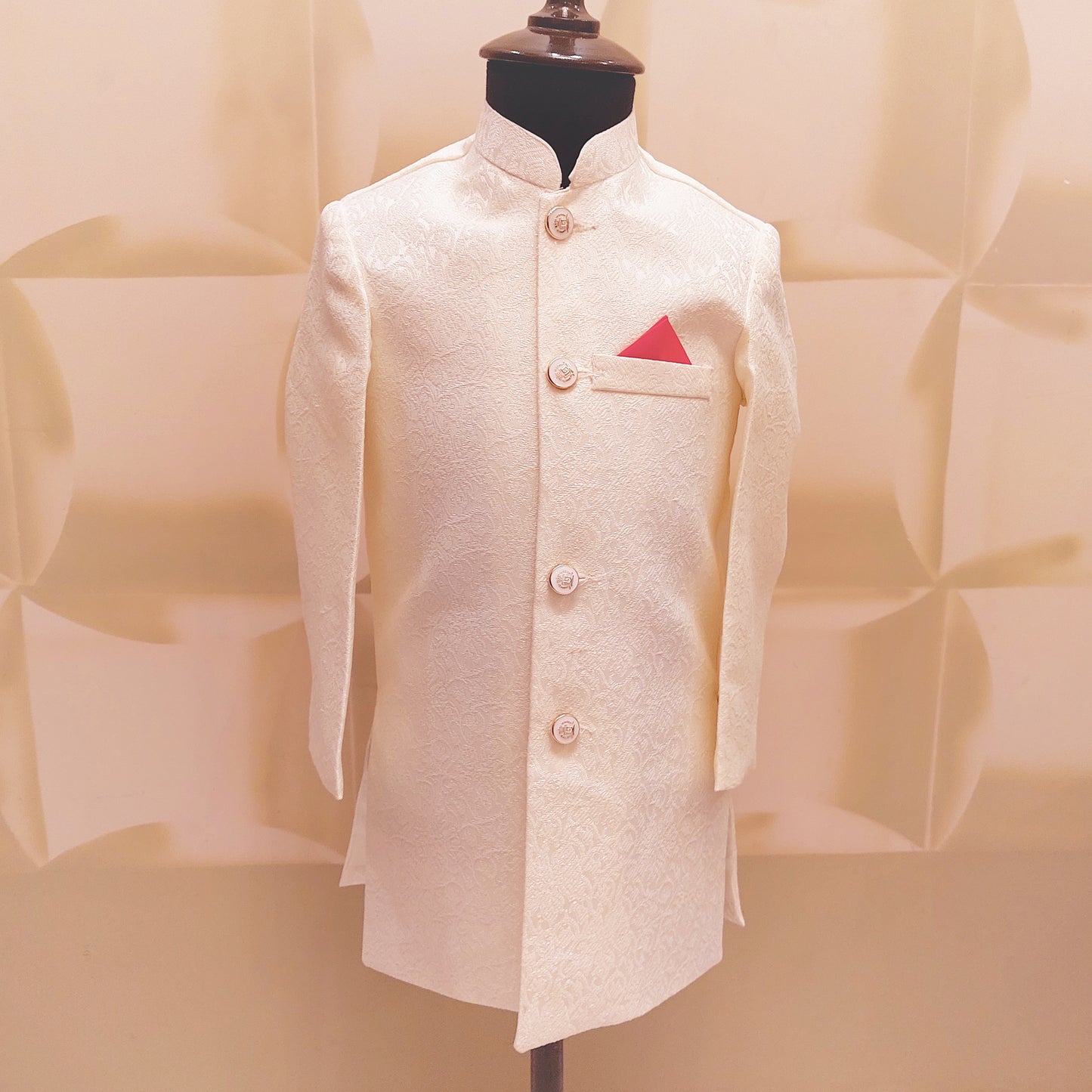 Offwhite Jamawar Sherwani