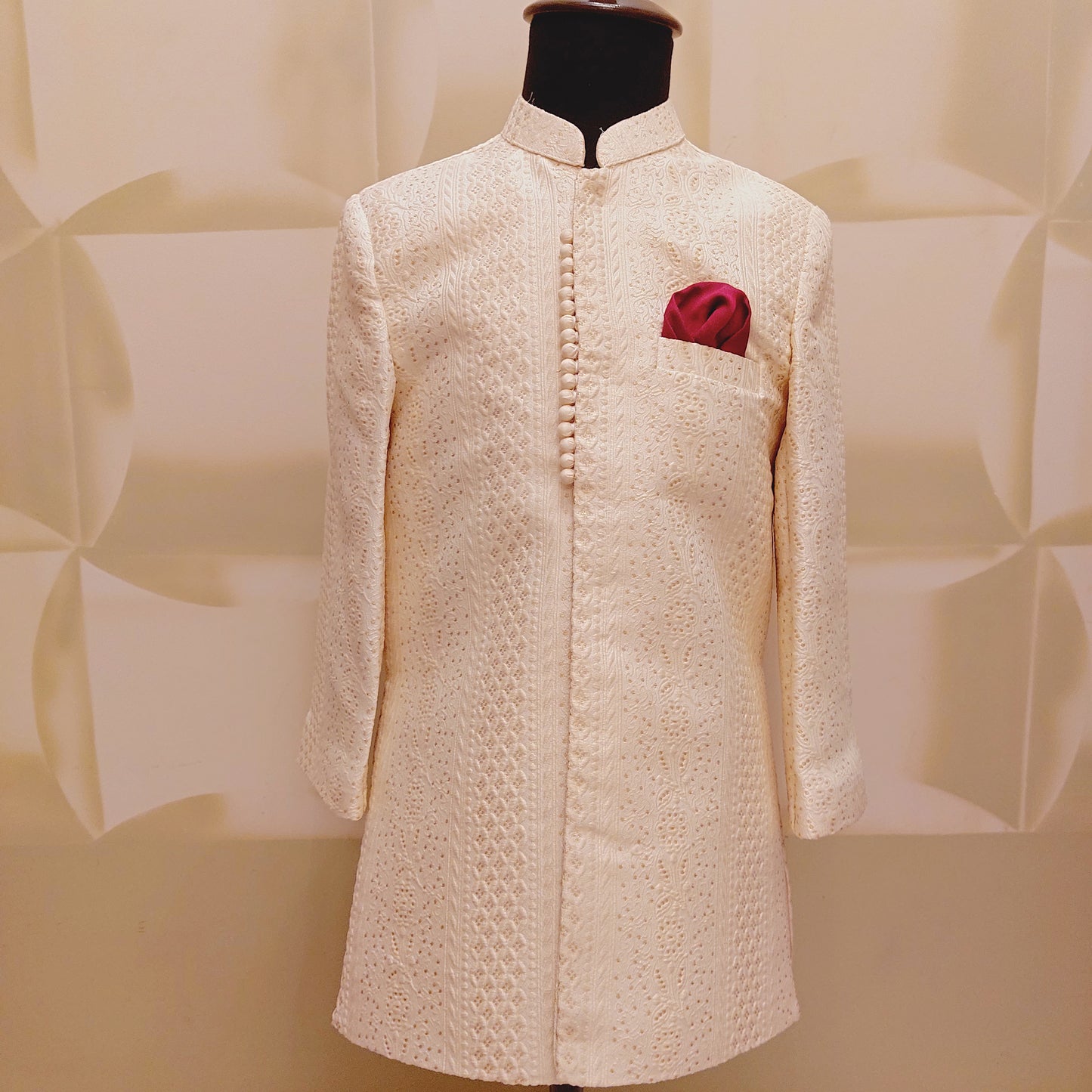 Offwhite Loops Sherwani