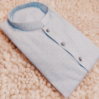 Sky Blue Cotton Kurta