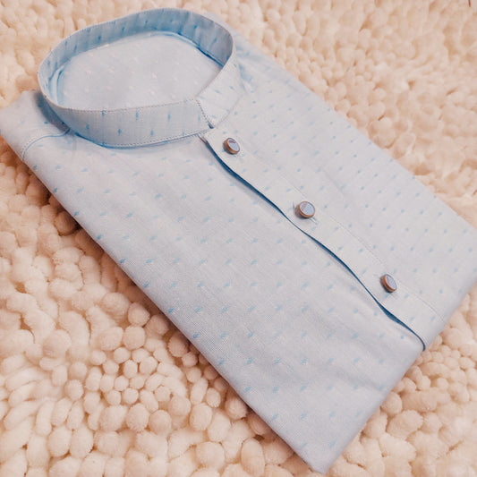 Sky Blue Cotton Kurta