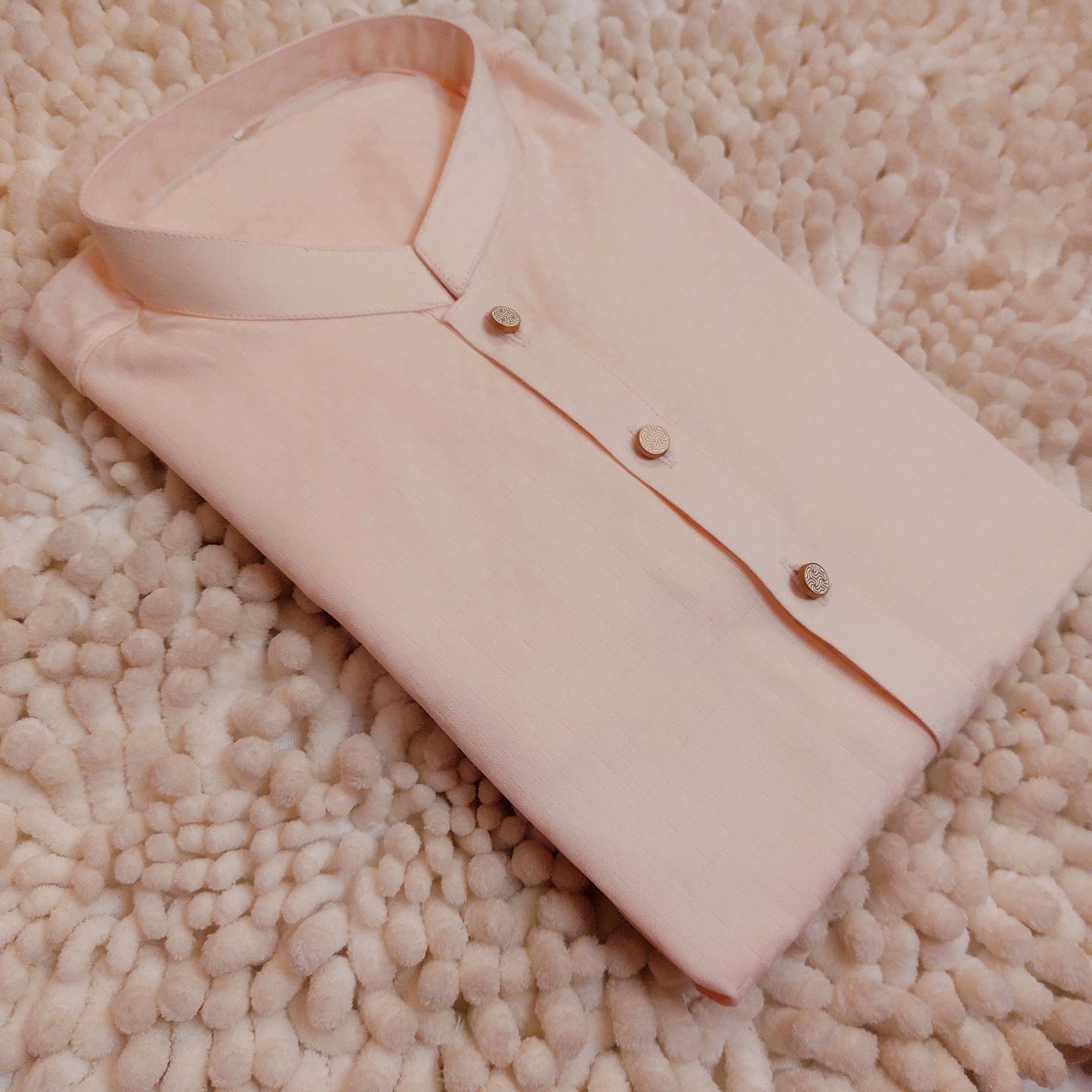 Peach Cotton Kurta