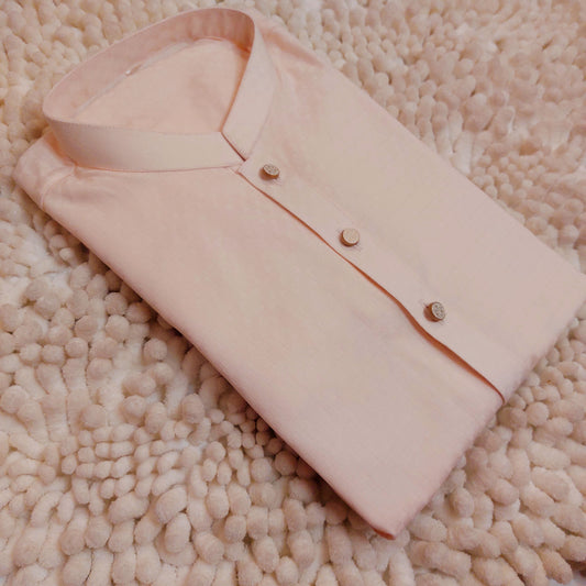Peach Cotton Kurta