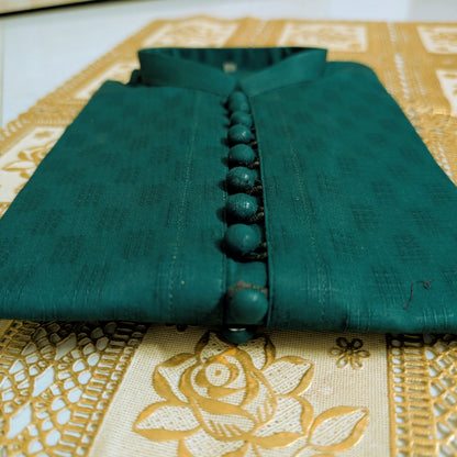 Emerald Loops Self Printed Kurta
