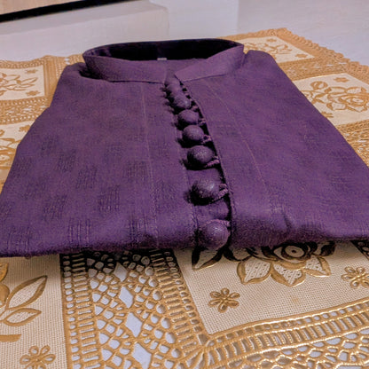 Plum Loops Self Printed Kurta