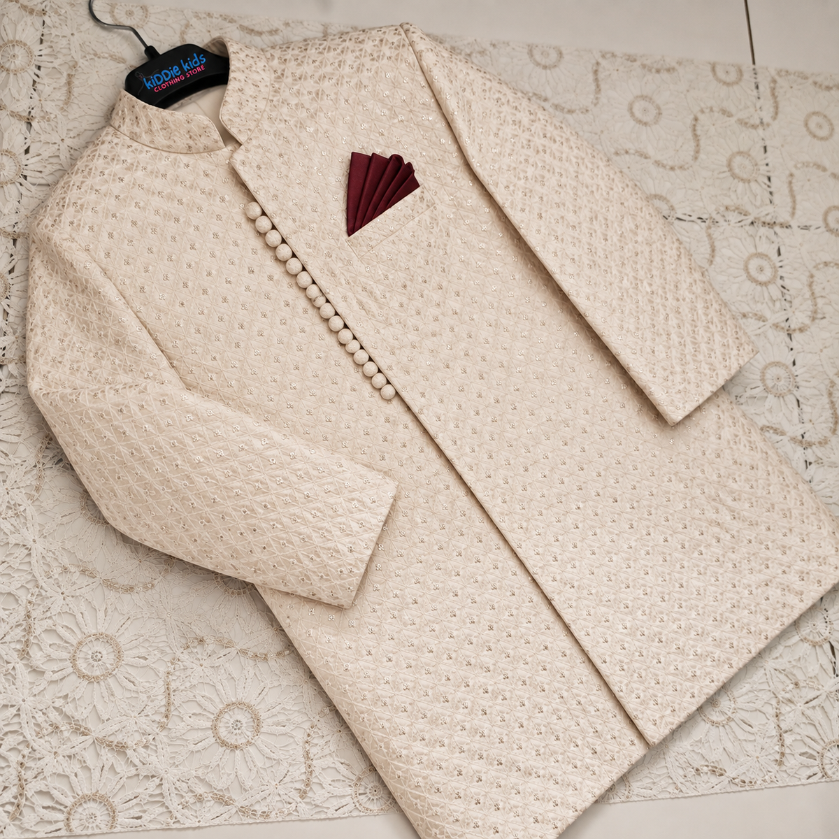 Golden Mysore Loops Sherwani with Trouser