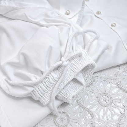 FATHER SON WHITE KURTA TROUSER SET WITH WAISTCOAT