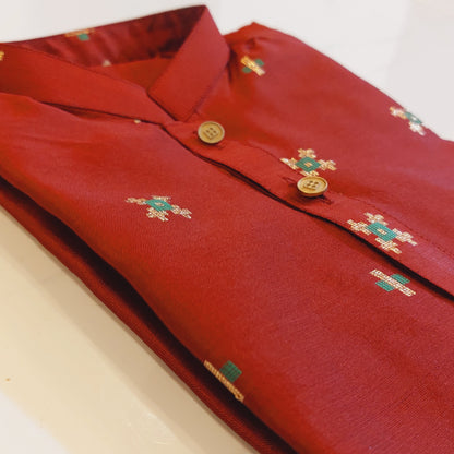 Cherry Embroidered Formal Kurta