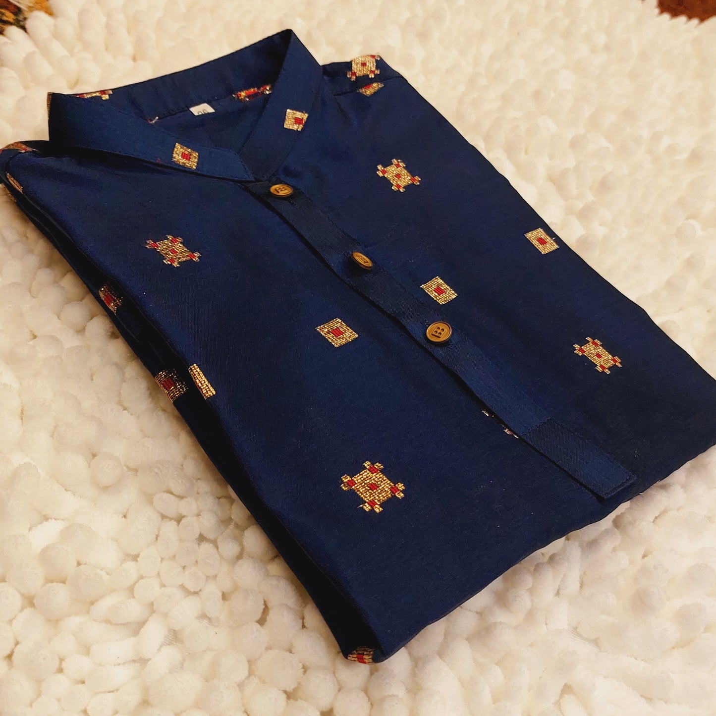 Royal Blue Embroidered Kurta